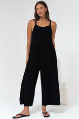 Fillipe Jumpsuit - Easy Wear Overalls with Pockets in Black
