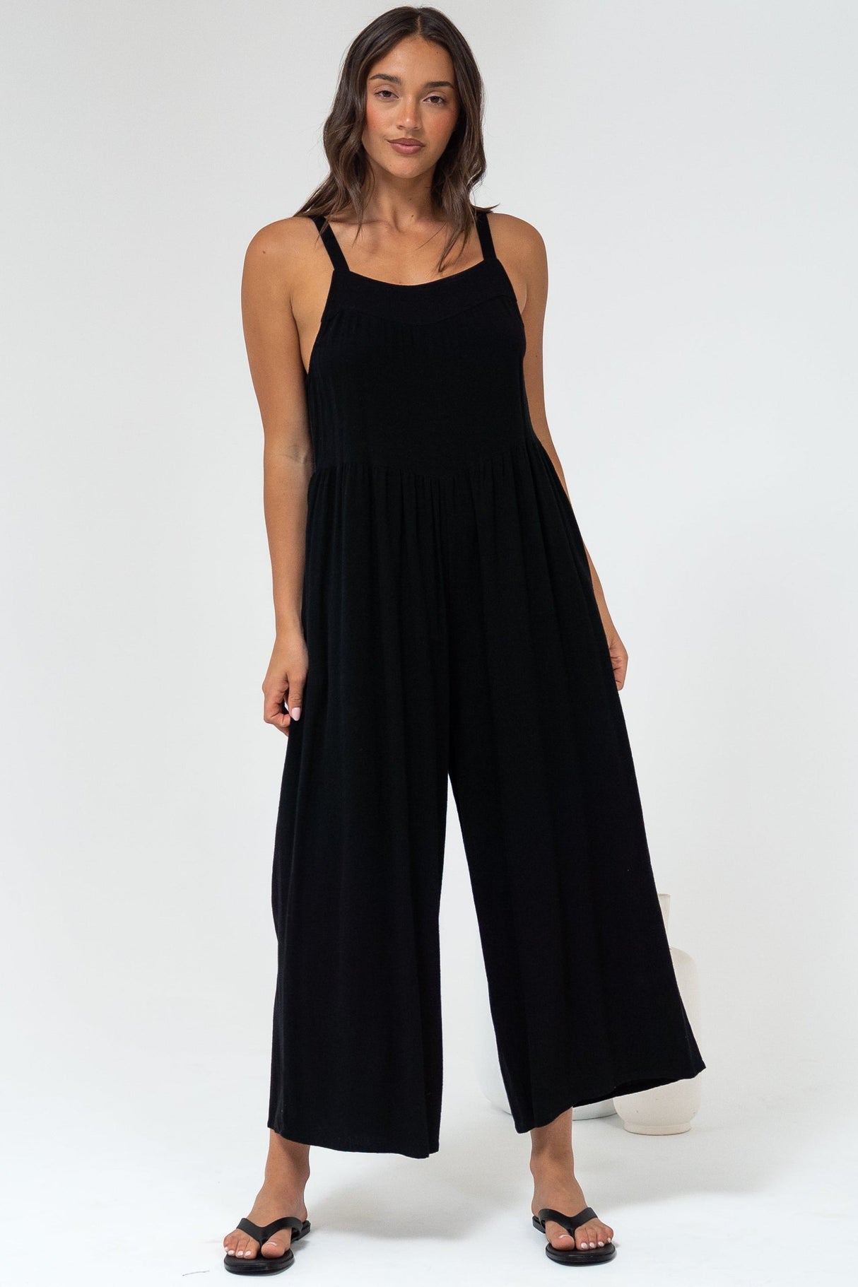Fillipe Jumpsuit - Easy Wear Overalls with Pockets in Black