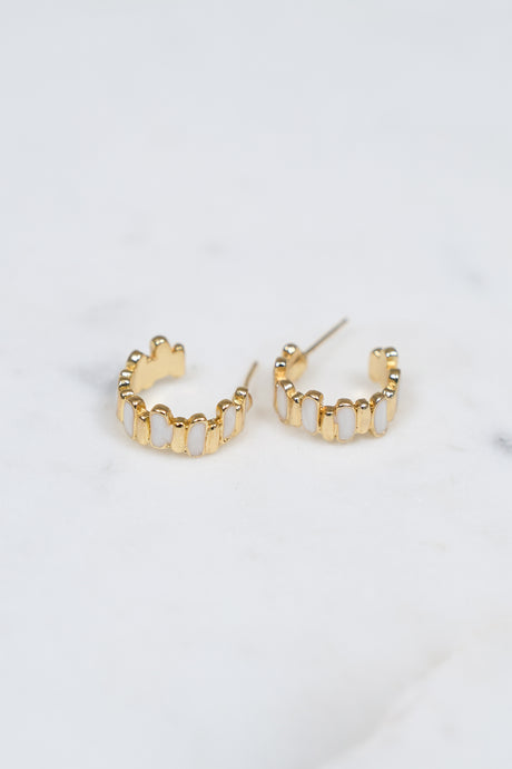 Oliva Earrings - Gold/Pearl