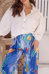 JAASE - Opal Pants: Wide Leg Graphic Pants in Meraki Print