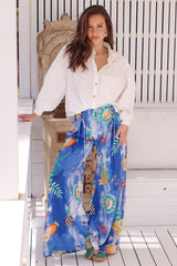 JAASE - Opal Pants: Wide Leg Graphic Pants in Meraki Print