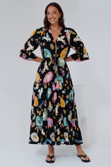 Ophelia Maxi Dress in Siren Blossom Print