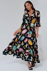 Ophelia Maxi Dress in Siren Blossom Print