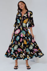 Ophelia Maxi Dress in Siren Blossom Print