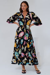 Ophelia Maxi Dress in Siren Blossom Print