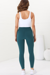 Axel Leggings - High Waisted Full Length Leggings in Teal