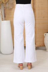 Payton High Waist Wide Leg Jeans in White