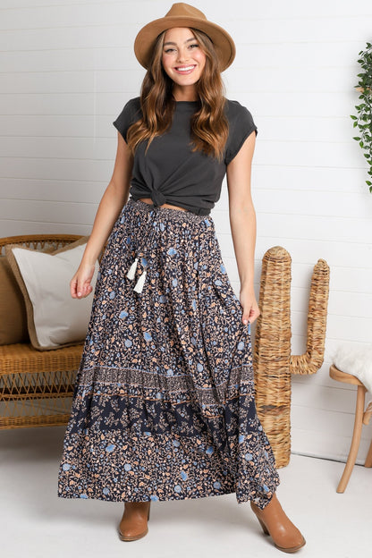 Salty Crush Delany Maxi Skirt Floral