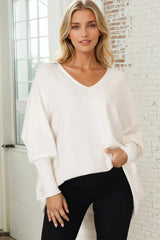 Pier Jumper - Oversized Batwing Knit Jumper in Cream