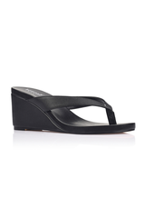 Polly Thong Wedges - Black
