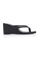 Polly Thong Wedges - Black