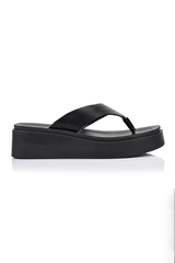 Raptor Flatform Thongs in Black