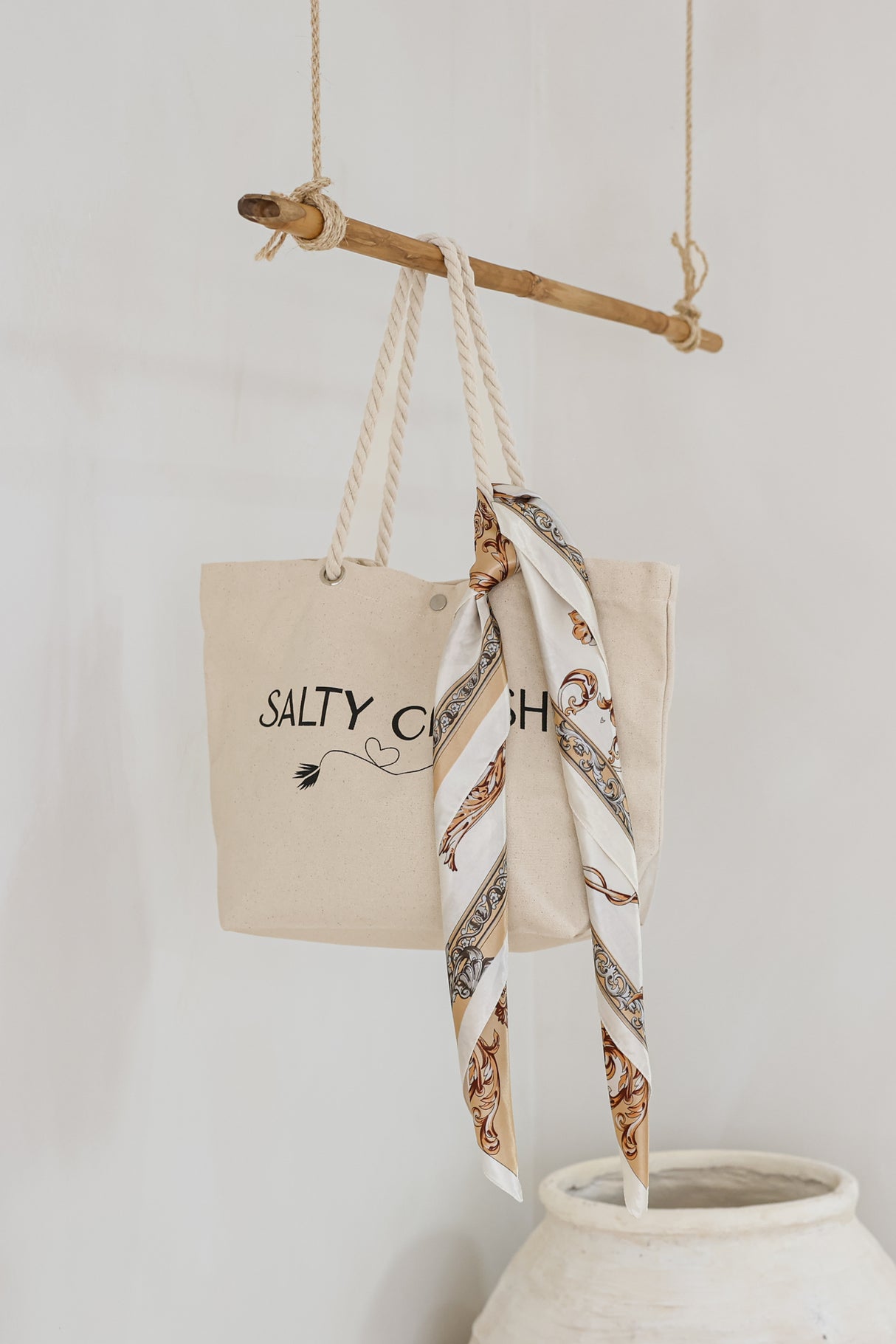 Rayne Scarf - Floral Print Cream