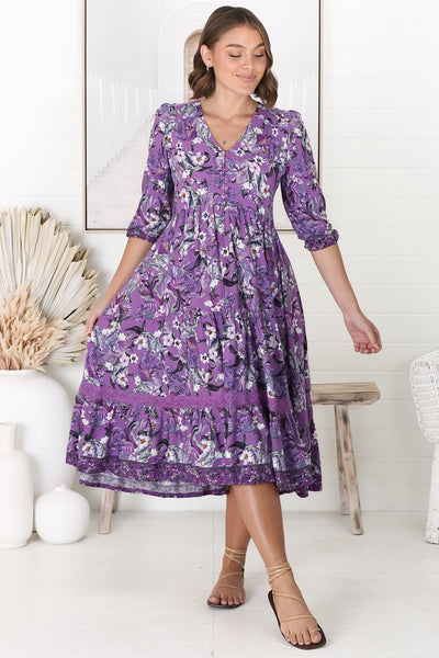 Rhodium Midi Dress