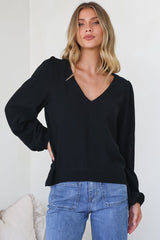 Model wearing Ritual Top in Black from Salty Crush