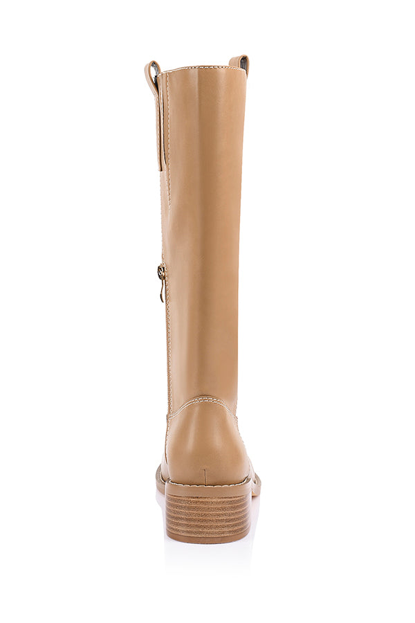 Rogue Knee High Boots - Camel Tan