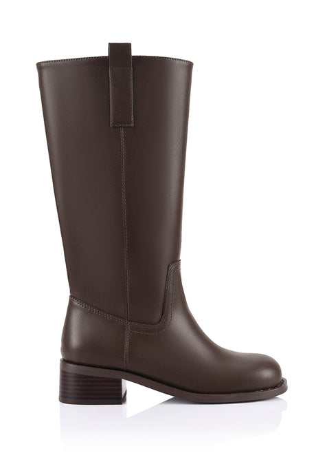 Rogue Knee High Boots - Chocolate Brown