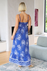 Rosa Maxi Dress - Sun Dress With Shirred Back In Briella Print