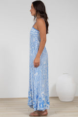 Rosa Maxi Dress - Sun Dress with Shirred Back in Ailsa Print
