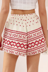 Ruby Shorts - High Elasticated Waist Shorts in Fay Print