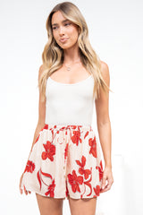 Ruby Shorts - High Elasticated Waist Shorts in Arli Print