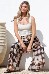 Rueben Pants - High Waisted Lined Wide Leg Pants with Pockets in Otis Print