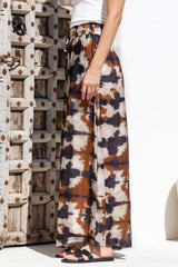 Rueben Pants - High Waisted Lined Wide Leg Pants with Pockets in Otis Print