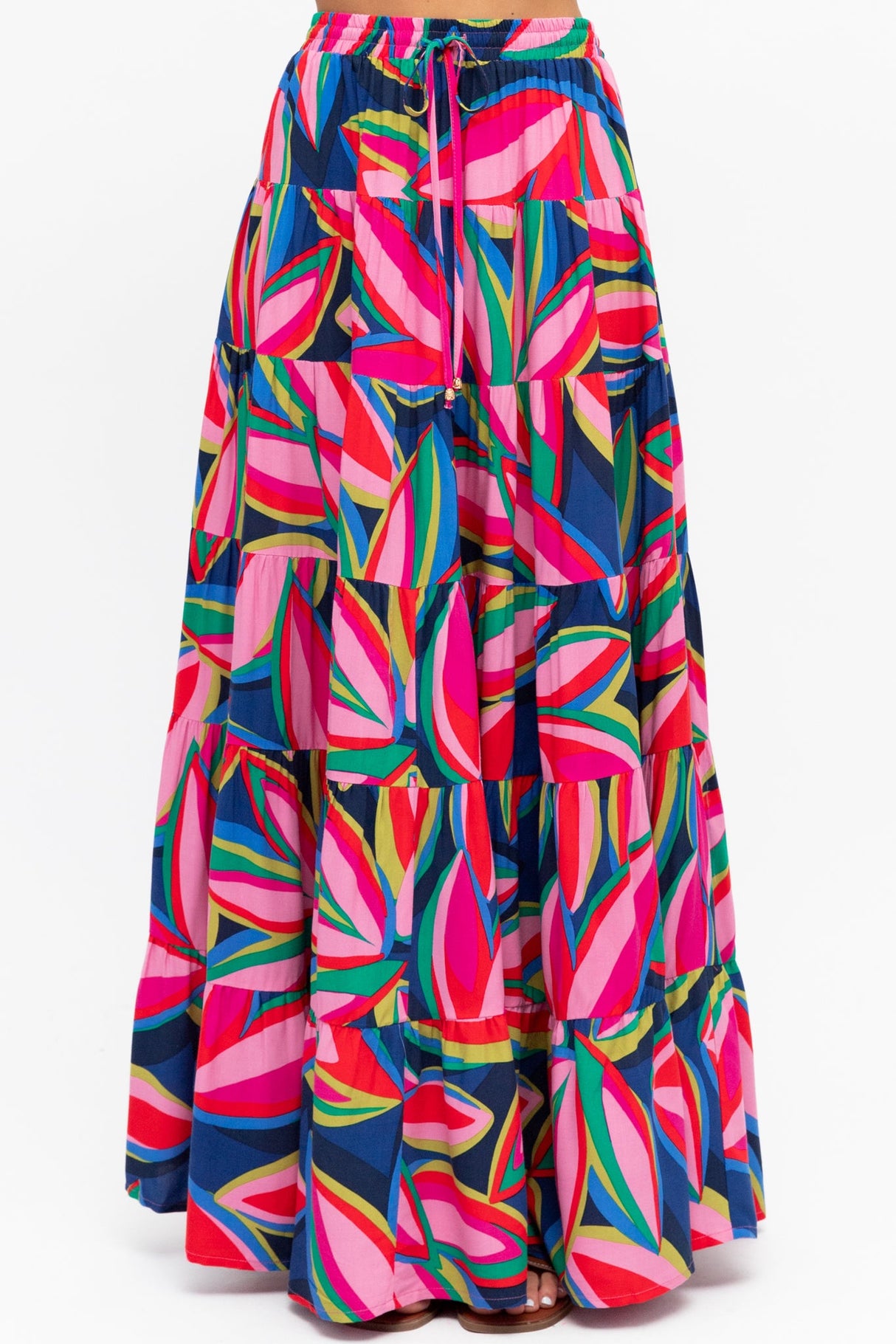 Samaira Maxi Skirt - High Waisted Skirt in Zinnia Print