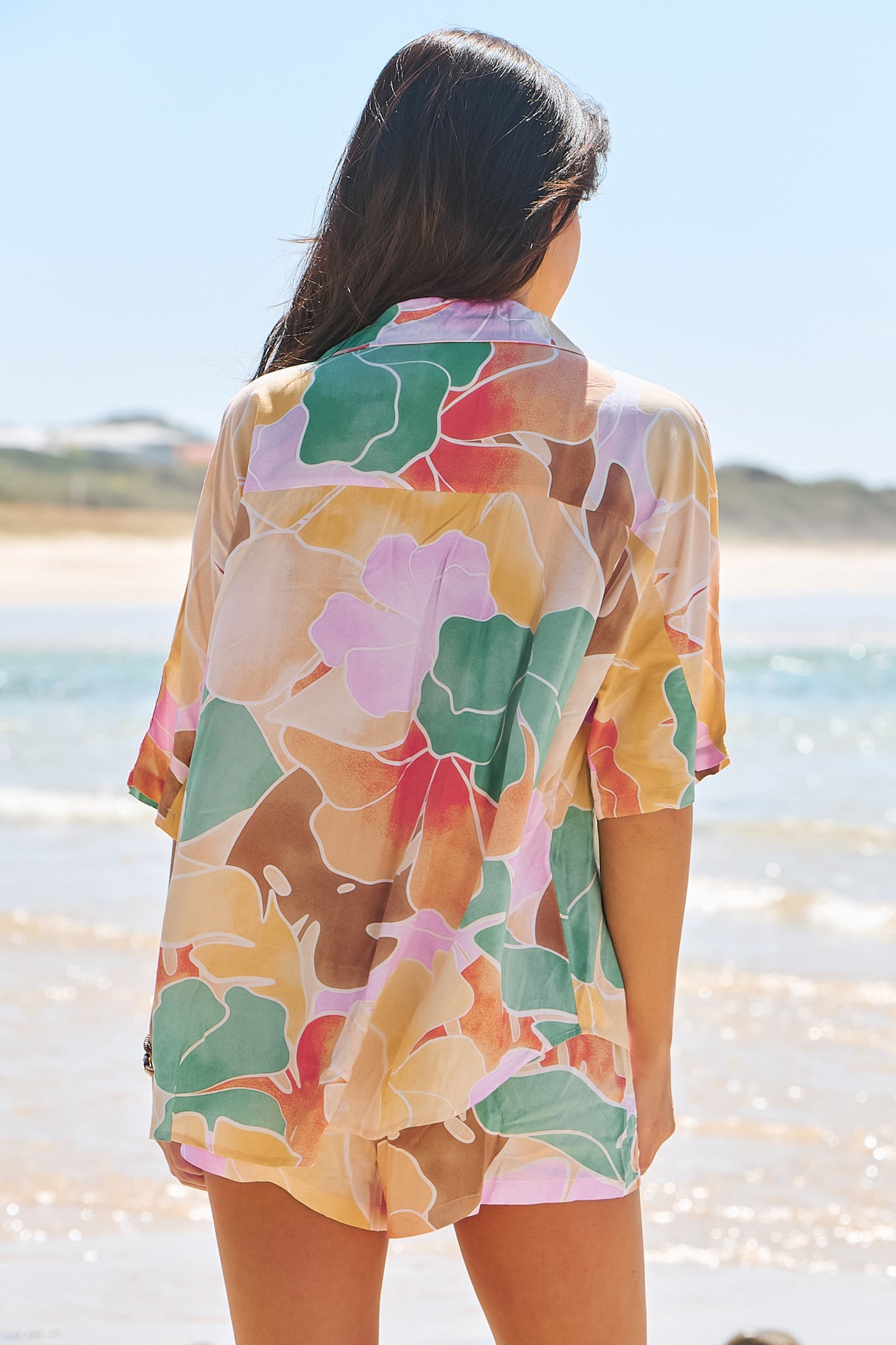 JAASE - Samara Shirt: Oversized Button Down Top in Tallulah Print