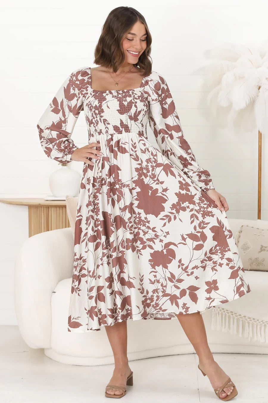 Samera Midi Dress - On or Off Shoulder A Line Dress