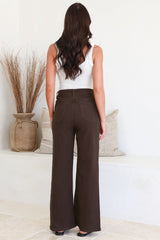 Samieka Jeans - Highwaisted Wide Leg Jean in Chocolate