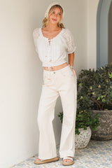 Samieka Jeans - Highwaisted Wide Leg Jean in White