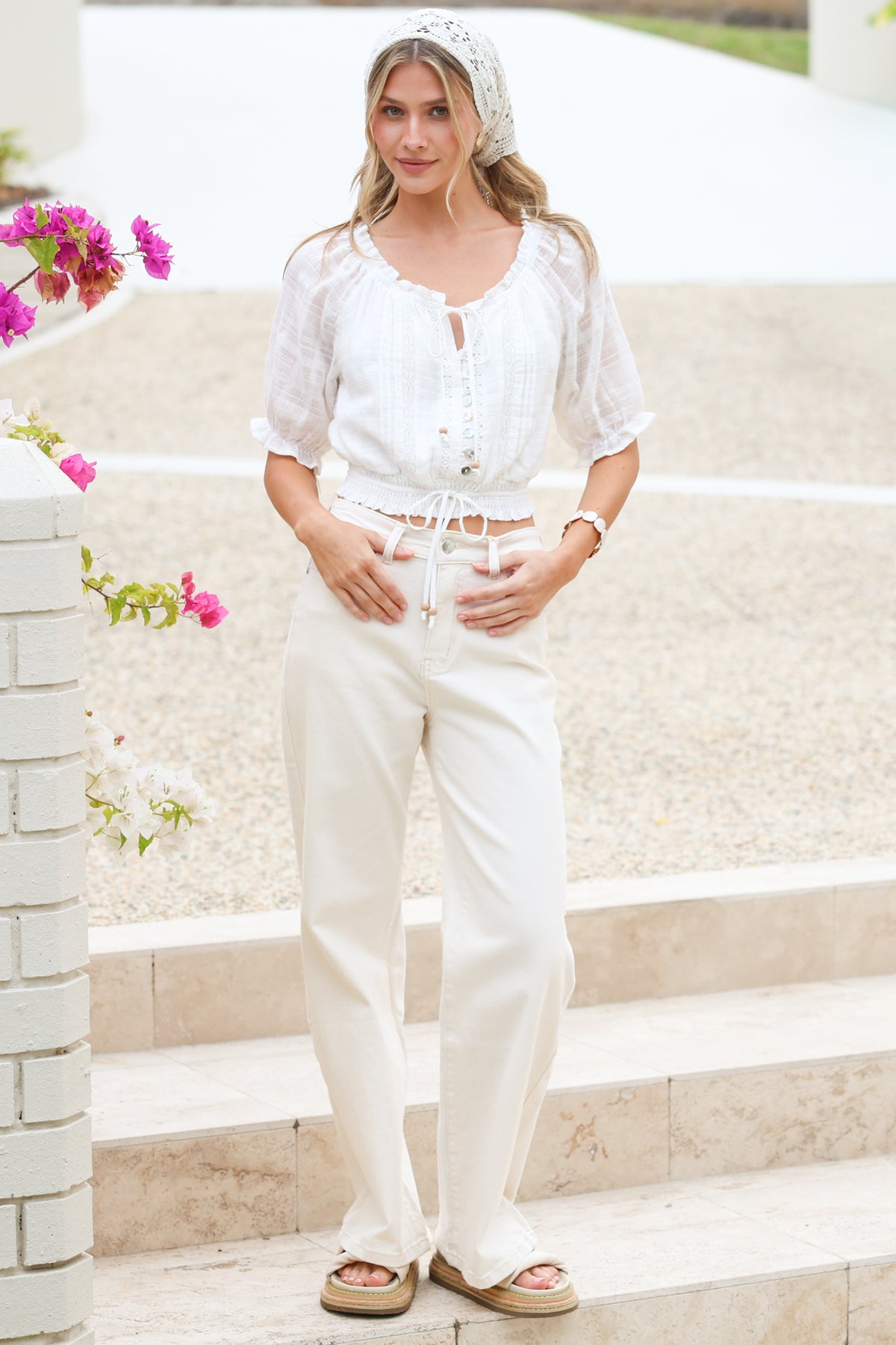 Samieka Jeans - Highwaisted Wide Leg Jean in White