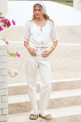 Samieka Jeans - Highwaisted Wide Leg Jean in White