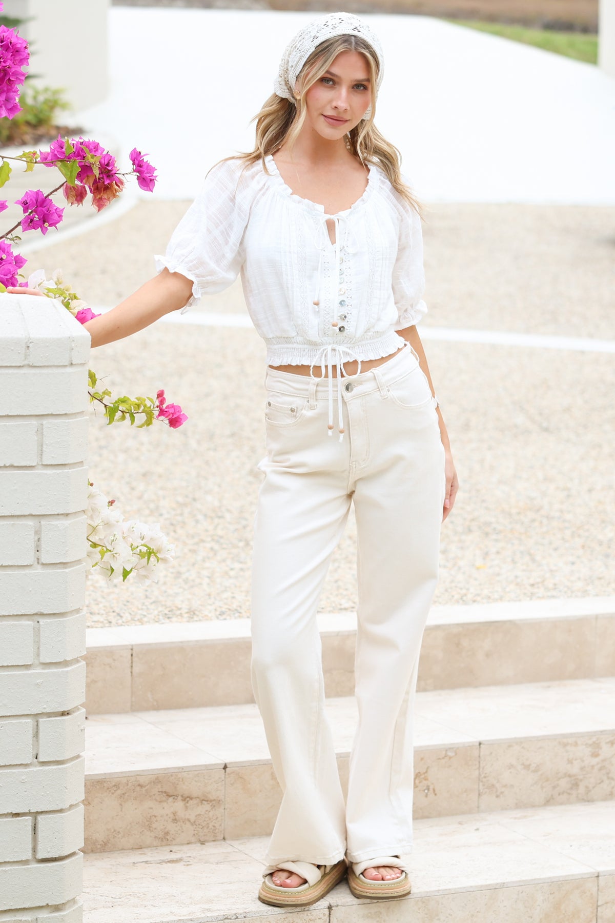 Samieka Jeans - Highwaisted Wide Leg Jean in White