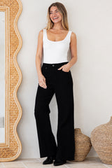 Samieka Jeans - Highwaisted Wide Leg Jean in Black