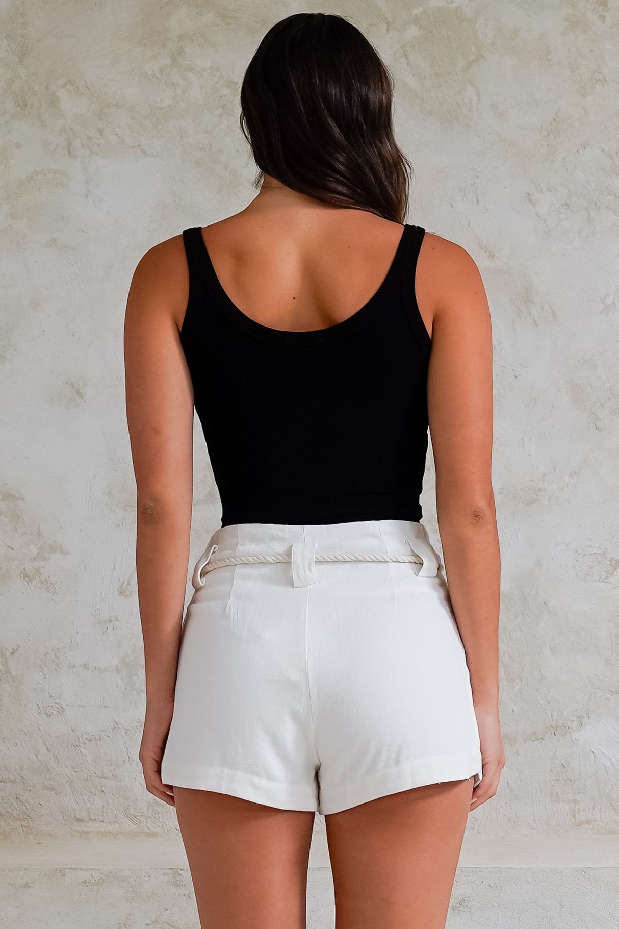 Sandy Shorts - High Waisted with Side Pockets in White