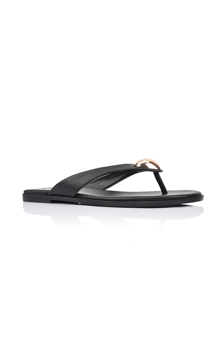 Sara Casual Thongs - Black