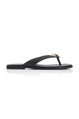 Sara Casual Thongs - Black