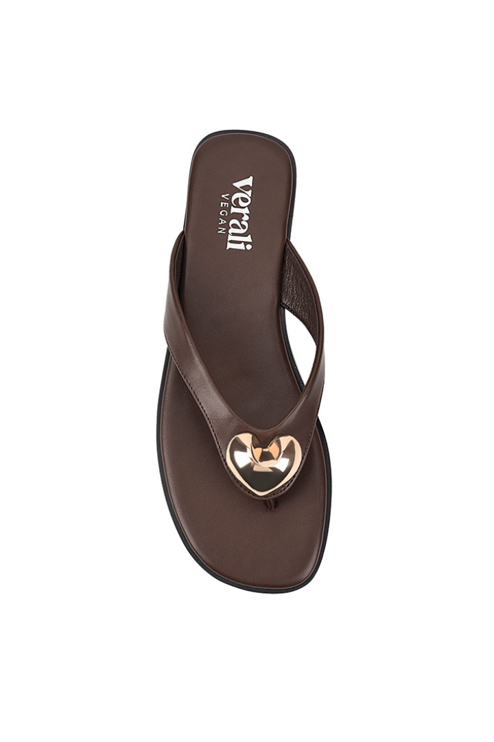 Sara Casual Thongs - Chocolate