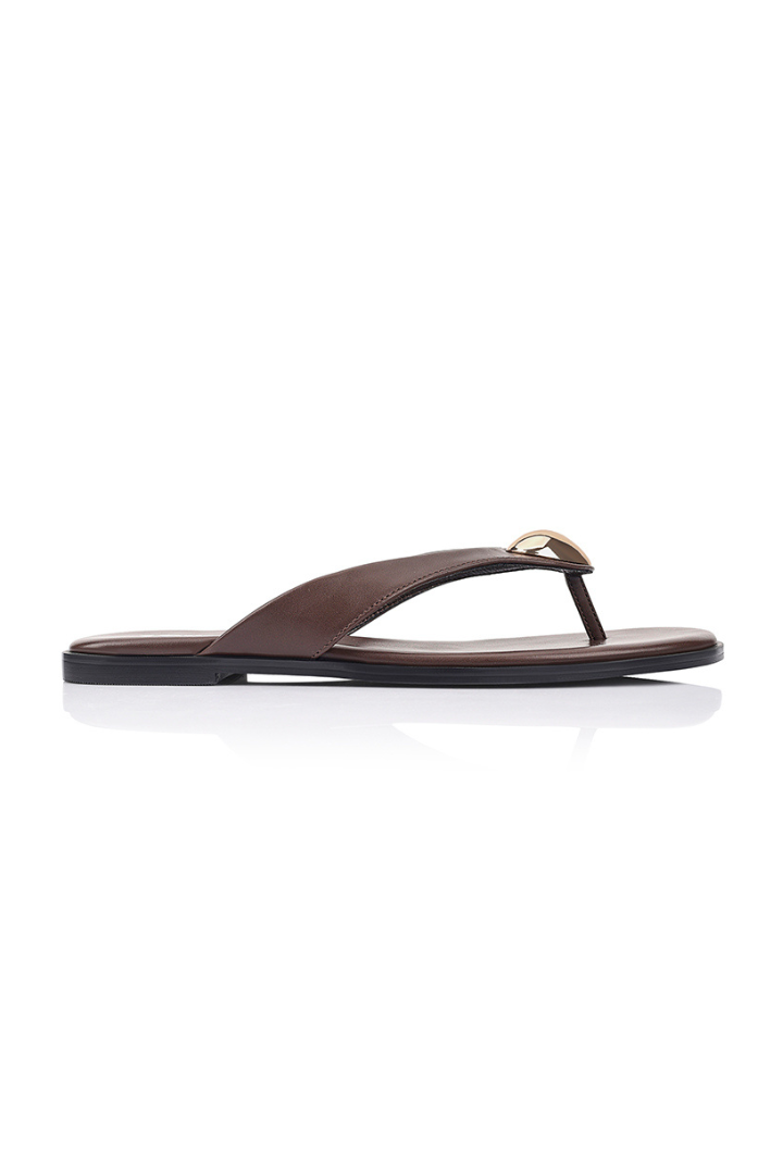 Sara Casual Thongs - Chocolate