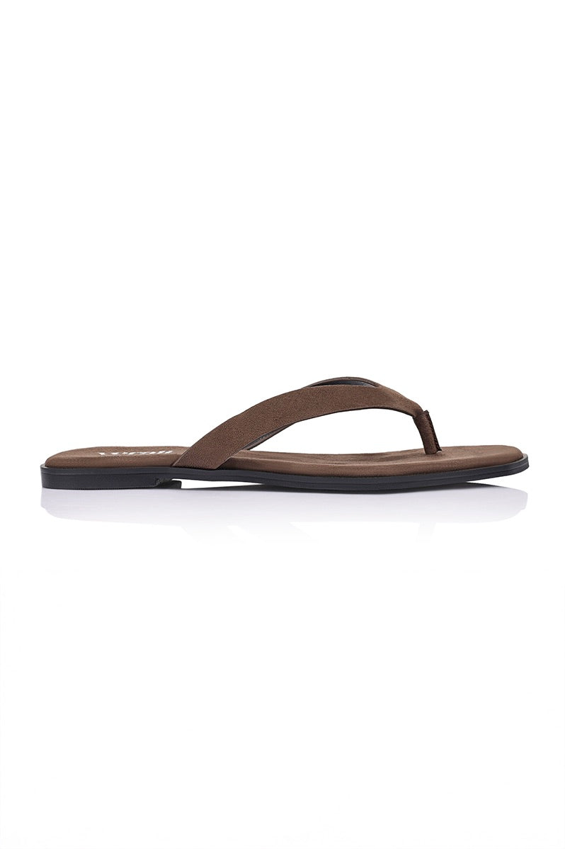 Sascha Casual Thongs - Chocolate Micro