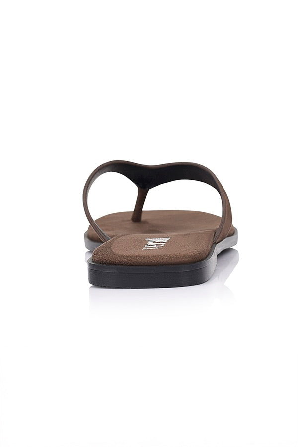 Sascha Casual Thongs - Chocolate Micro