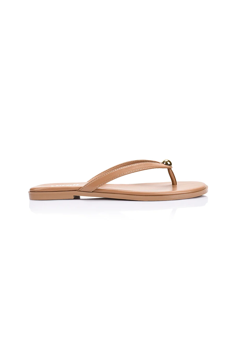Sassy Casual Thongs - Dark Camel