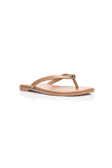 Sassy Casual Thongs - Dark Camel