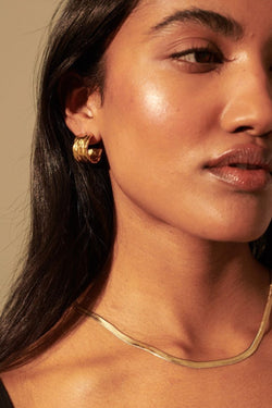 Sculpted Hoops - Gold