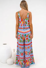 True Jumpsuit - Square Neckline Overall Jumpsuit in Leonora Print