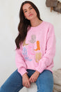 Model wearing Shelby Jumper in Pink from Salty Crush