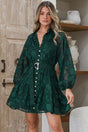 Model wearing Solange Mini Dress in Emerald from Salty Crush