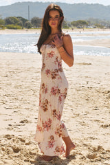 JAASE - Spritz Maxi Dress: Spaghetti Strap A Line Sun Dress in Love Story Print